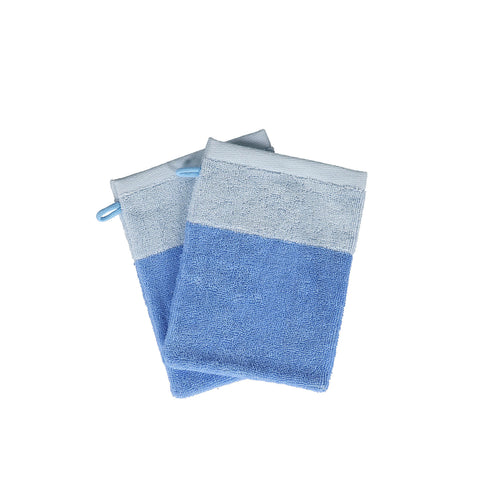 Ona - Washandje 15x21cm ocean blue Pixie - Set van 2