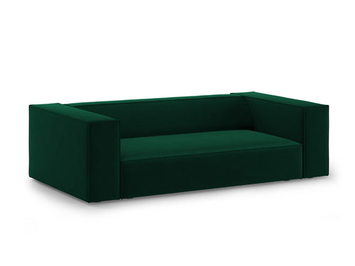 Cosmopolitan Design Bank Arendal 2-zits, flueel flessengroen - 102x180x70cm