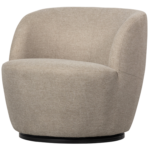 WOOOD draaibare fauteuil Serra - Polyester - Zand - 75x70x69 - vtwonen shop