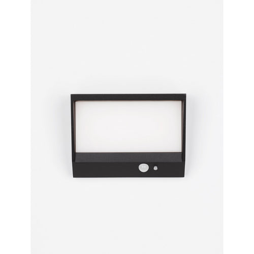 Merano Boston Buiten Bewegingssensor Wandlamp Antraciet Aluminium, Frost Acryl LED 2W 104Lm 3000K IP65 Geschakeld
