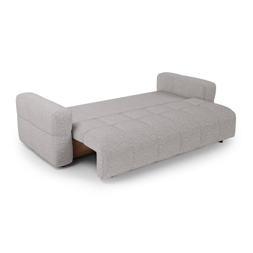 Premium Interiors - Slaapbank met opbergruimte VIBE - bouclé-stof lichtgrijs 247cm
