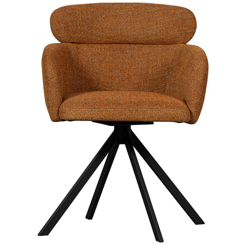 WOOOD eetkamerstoelen Fenne - Polyester - Ginger - Set van 6 - vtwonen shop