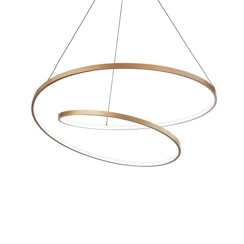 LED decoratieve Swirl geïntegreerde hanglamp goud, 3000K