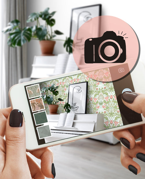 ESTAhome behang vintage bloemen in art nouveau stijl groen en roze - 50 x 900 cm - 131179 - vtwonen shop