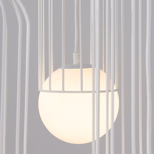 Sollux Lighting Hanglamp BRINA 3P wit - 34x34x115cm