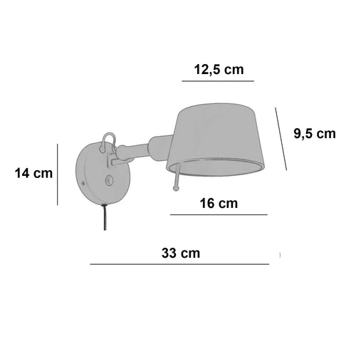 Freelight wandlamp Sovrano - 1 lichts - 33  x 14   cm - beige - vtwonen shop