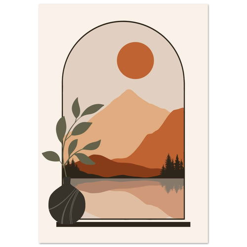 Artfulprints  Boho – Arched landscape   poster A4 21x29.7 cm - vtwonen shop