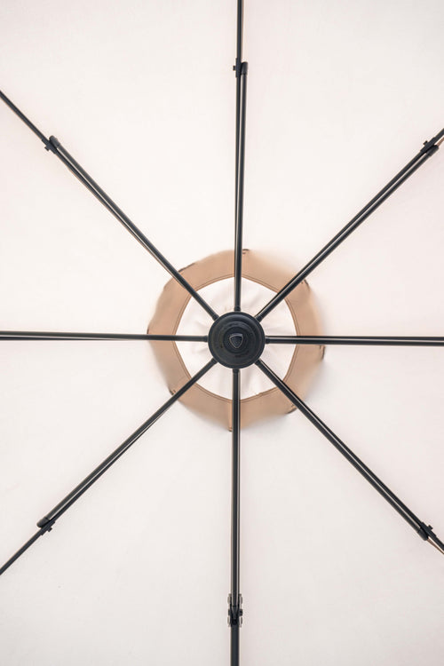 Hawaii parasol S - Ø300 cm - carbon black - ecru