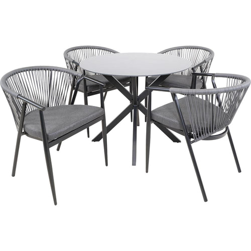 Lesli Living tuintafel Crest - zwart - Ø120x73cm