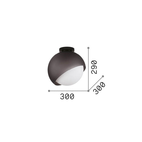 Ideal Lux BLOOM 30 cm bolvormige plafondlamp van messing, 1x E27 fitting