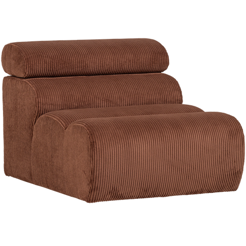 WOOOD 1-zits element bank Novi - Ribstof - Terra - 86x82x113
