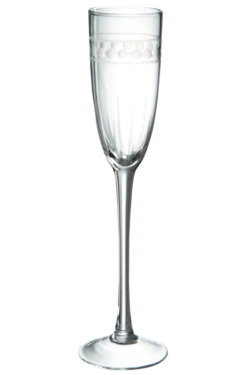 J-Line champagneglas Bolpatroon - glas - 4 stuks - vtwonen shop