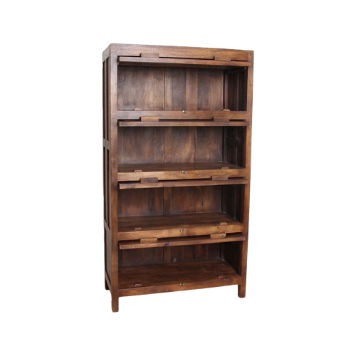 Raw materials houten kast met 4 vakken - bruin - 90x40x162 cm - vtwonen shop