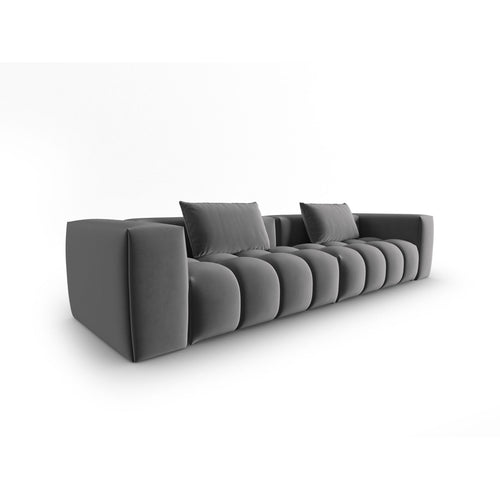 Cosmopolitan Design - Modulaire bank Verona 5-zits, flueel warm grijs - 85x290x70cm