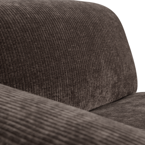 WOOOD chaise longue bank links Mojo Base - Rib - Bruin - 74x112x162