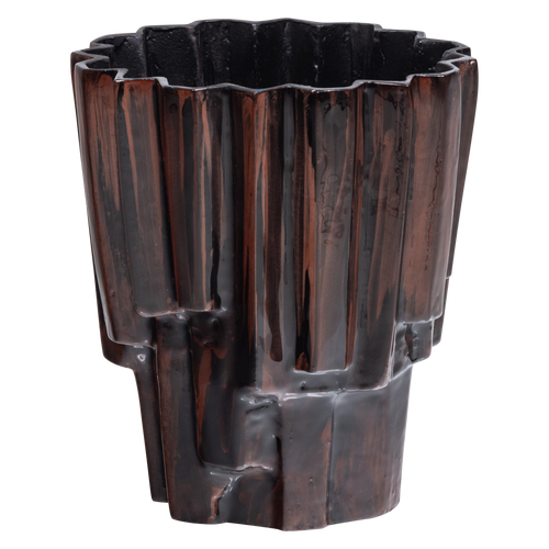 WOOOD pot Drava - Aluminium - Bruin - 20x19x22