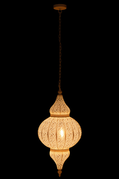 J-Line hanglamp Boor - metaal - wit - large - vtwonen shop