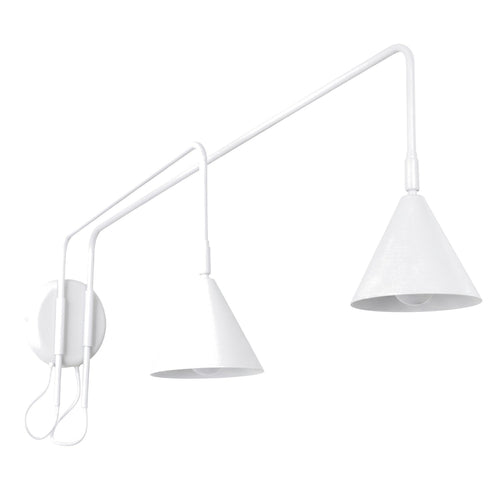 Sollux Lighting Wandlamp NOX 2 wit met schakelaar - 150x80x30cm