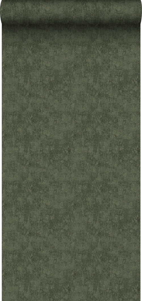 Sanders & Sanders behang linnenstructuur donkergroen - 280 x 275 cm - 640268