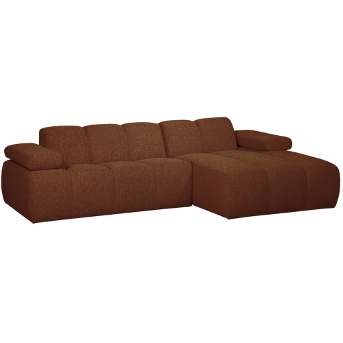 WOOOD chaise longue bank rechts Mojo - Bouclé - Roest Bruin Melange - vtwonen shop