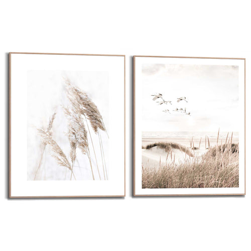 Reinders Sea Breeze schilderijen set -  beige - slaapkamer - 50x40cm