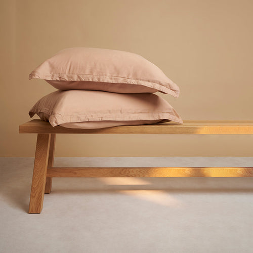 Coco & Cici - Tencel Twill Kussensloop 70 x 60 cm - Kussenhoes - Peach - Lyocell - Extra Zacht - Zonder Volant