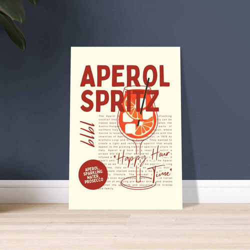 Artfulprints  Aperol Spritz - Happy hour   poster A4 21x29.7 cm - vtwonen shop