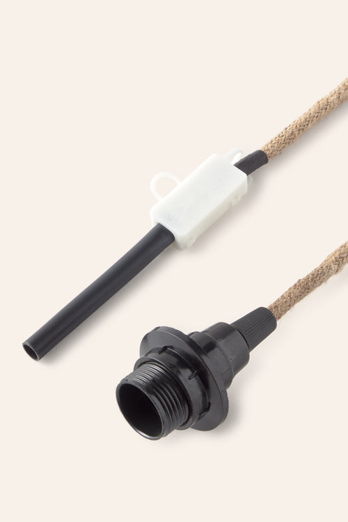 Calma House Jutekabel met E14-lampfitting en aansluitdoos Cable - Naturel - E14 225
