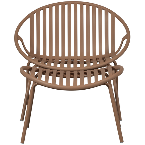 WOOOD tuin fauteuil Bruce - Metaal - Zalm Roze - 73x81x72 cm - vtwonen shop