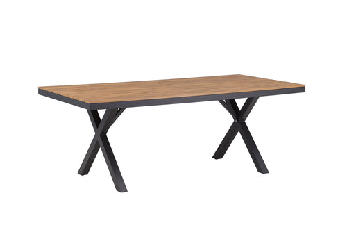 Rebellenclub Rechthoekige Tuintafel Dandy - 200 x 100cm - Zwart/Bruin - vtwonen shop