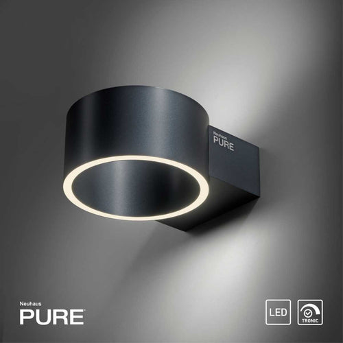 Neuhaus PURE wandlamp Clipse - 2 lichts - 19.7  x 8   cm - antraciet