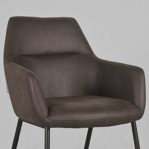 LABEL51 Eetkamerstoel Lenny - Antraciet - Zithoogte 45cm - Set van 2 - vtwonen shop