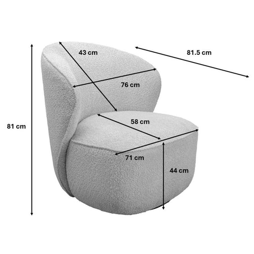Kare Design Draaifauteuil Ellie geel