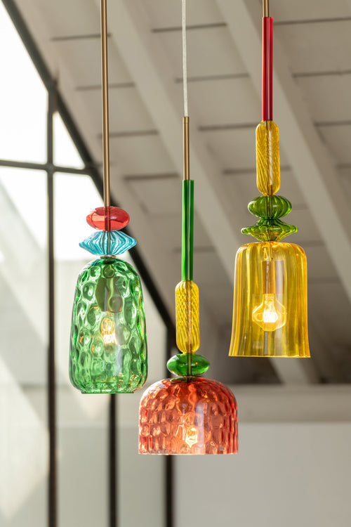J-Line hanglamp Laurence - glas - mix