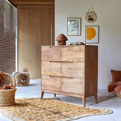 Tikamoon Kindercommode van massief mangohout - Bruin - vtwonen shop