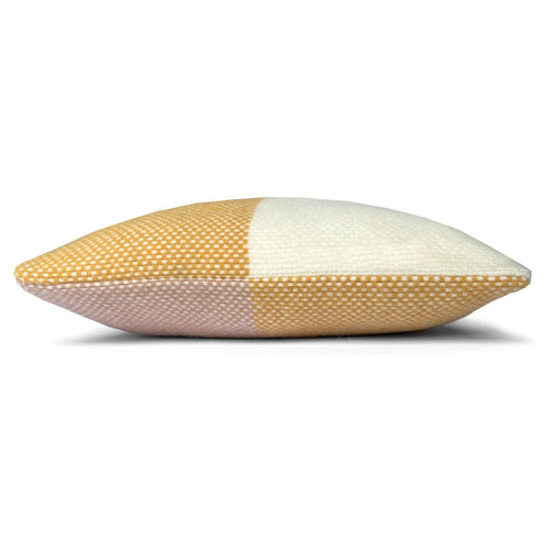 Malagoon kussen Festivity - geel, oker, offwhite - 45x45cm 100% wol
