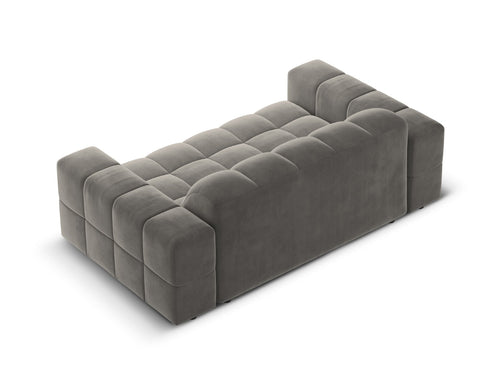 Cosmopolitan Design Bank Chicago 2-zits, flueel lichtgrijs - 102x178x78cm