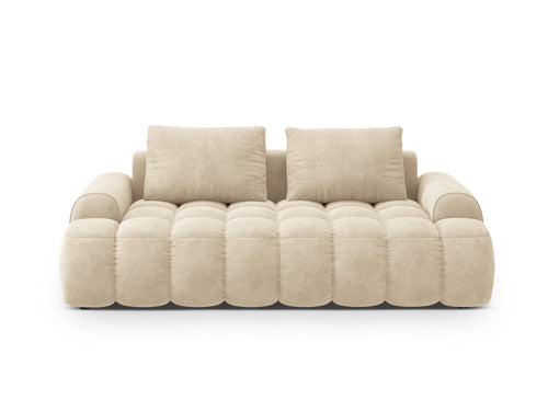 Cosmopolitan Design Bank Linz 3-zits, flueel lichtbeige - 100x200x84cm
