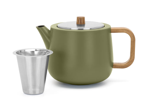 Bredemeijer -Theepot Facet - khaki green - 1,1L