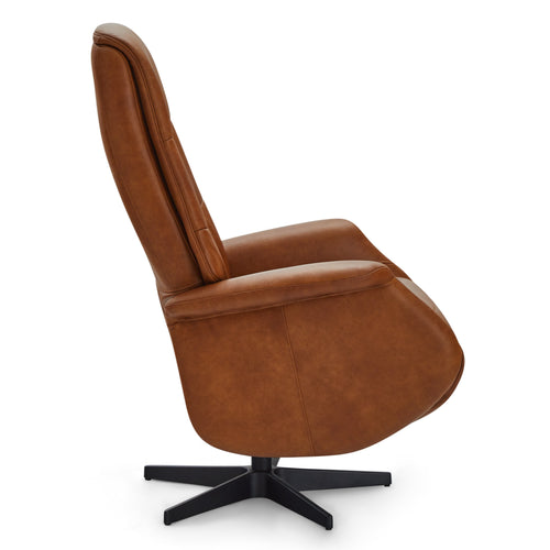 Furnhouse relaxfauteuil Delta - Cognacbruin - Draaibaar - 79x90x114