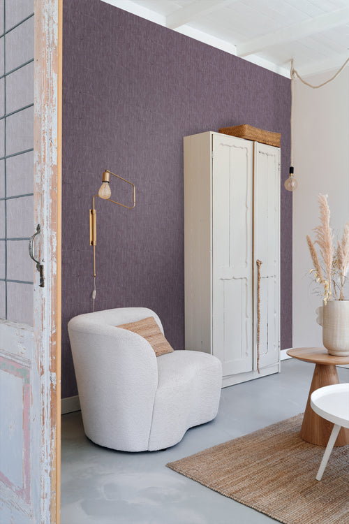 ESTAhome behang grafische lijnen mauve paars - 50 x 900 cm - 131416 - vtwonen shop
