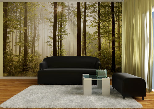 Sanders & Sanders fotobehang bosrijk landschap groen - 360 x 254 cm - 600374