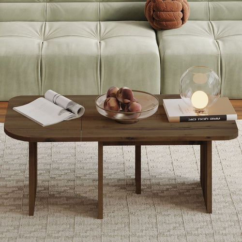 Calicosy - Set van 2 salontafels ADEL - Beige 90x45x35 cm