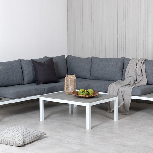 Nest outdoor Axel 2 delige tuin loungeset grijs - met zitkussens - vtwonen shop