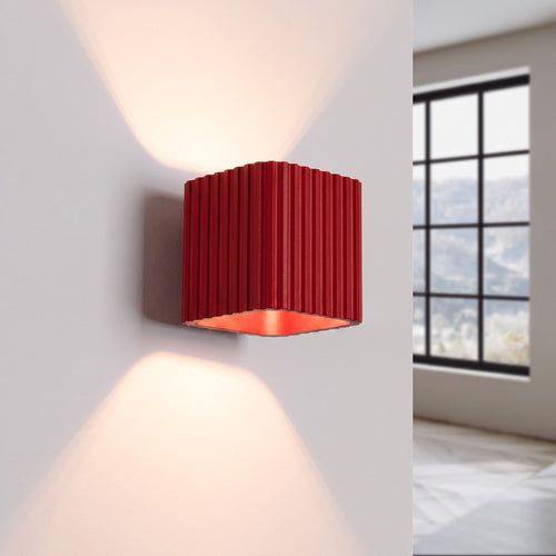 Sollux Lighting Wandlamp RIFF rood G9 - 10x12x10cm