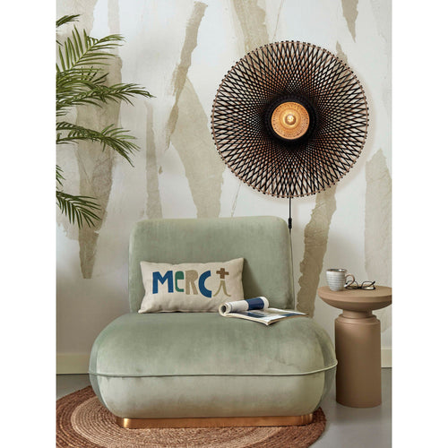 GOOD&MOJO wandlamp Kalimantan - zwart - Ø30cm