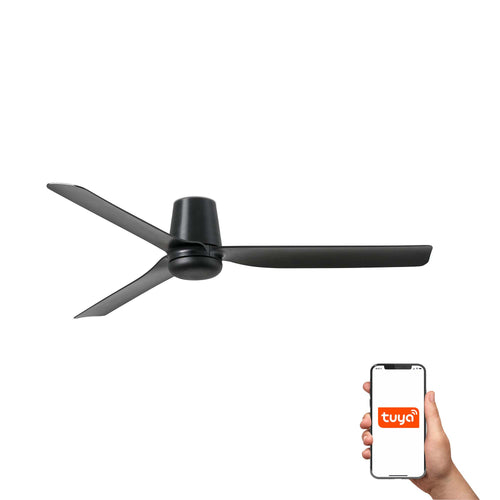 Faro Punt Tub Medium 3-blads matzwart Tuya Smart System