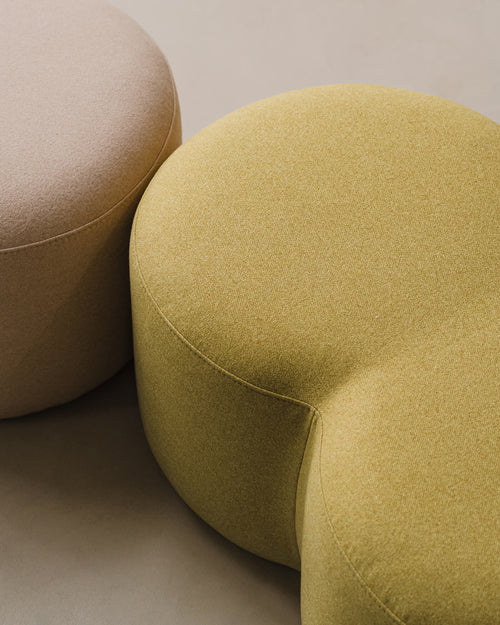 noo.ma Umbo Pouf - Chocolate Brown Bouclé, 89x51x38 cm