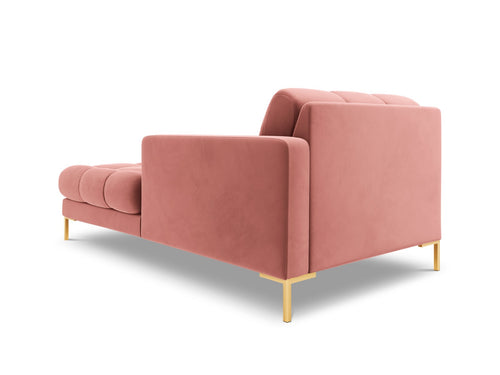 Cosmopolitan Design rechter chaise longue Bali flueel, roze - 185x102x75cm