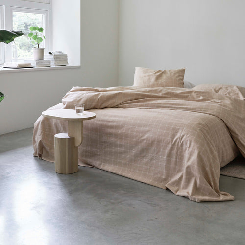 Cinderella - Dekbedovertrek Carre Flanel - 200x220 cm - Naturel